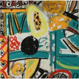 § Gillian Ayres, CBE, RA (British, 1930-2018) Ictis signed and inscribed 'For Caroline' in red