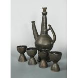 David (1924-2011) and Hermia (1931-2000) Boyd, a studio pottery ewer and goblet set, the lustrous