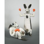 § Lawson E*** Rudge (born 1936), a pair of humorous studio pottery crackled white-glazed boxing