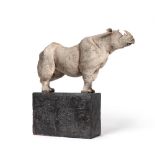 § Brendon Hesmondhaigh (born 1973), a studio pottery model of a Rhinoceros, naturalistically