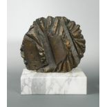 § Paola Icaro (Italian born 1936), an abstract bronze, of textured scalloped form mounted to