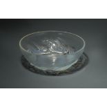 Ondines, an R. Lalique opalescent glass bowl, of circular form moulded with a band of swirling naked