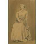 § Hilda Elizabeth Kidman, ASWA (British, 1891-1980) Study of a seated woman signed and dated 'H.