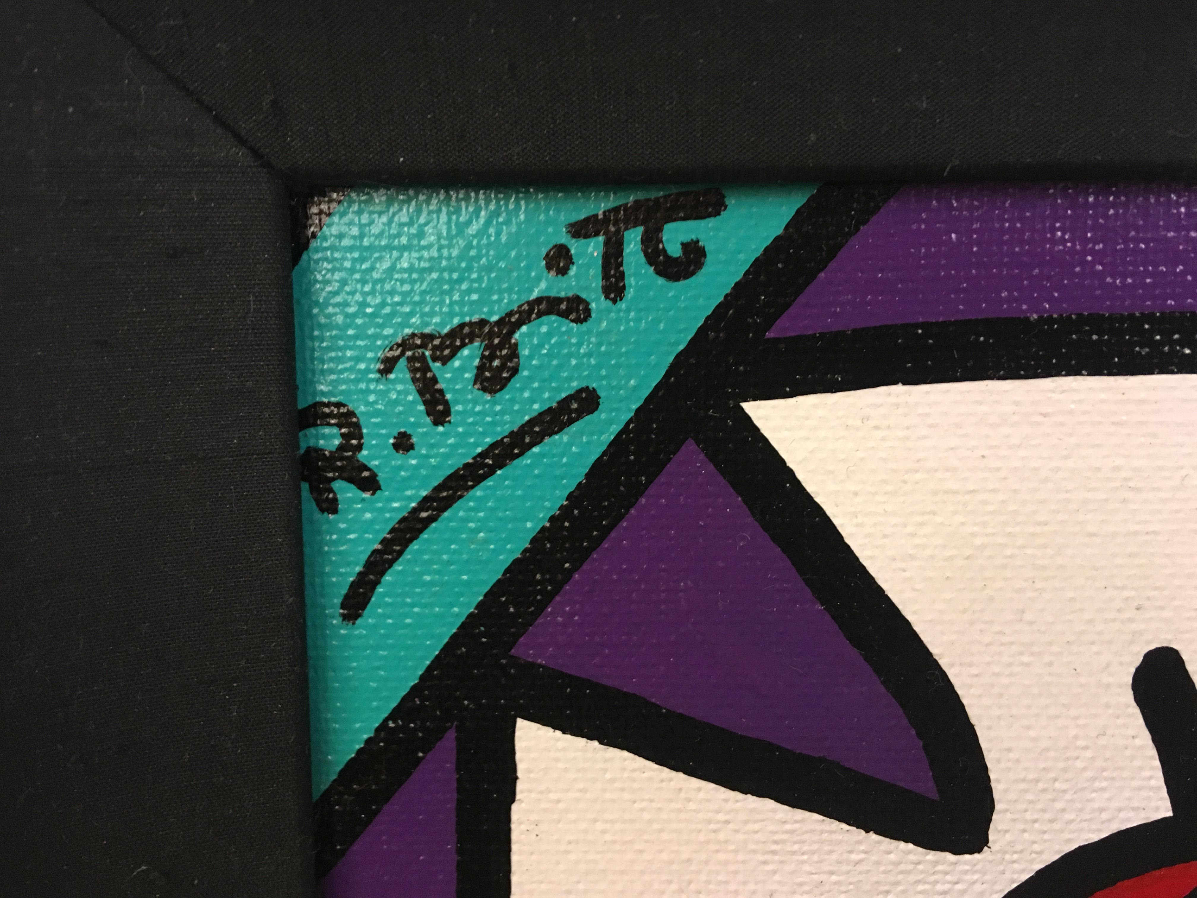 Romero Britto (Brazilian, b. 1963) Cruciform signed "R Britto" upper left acrylic on board 13.50 x - Image 2 of 4