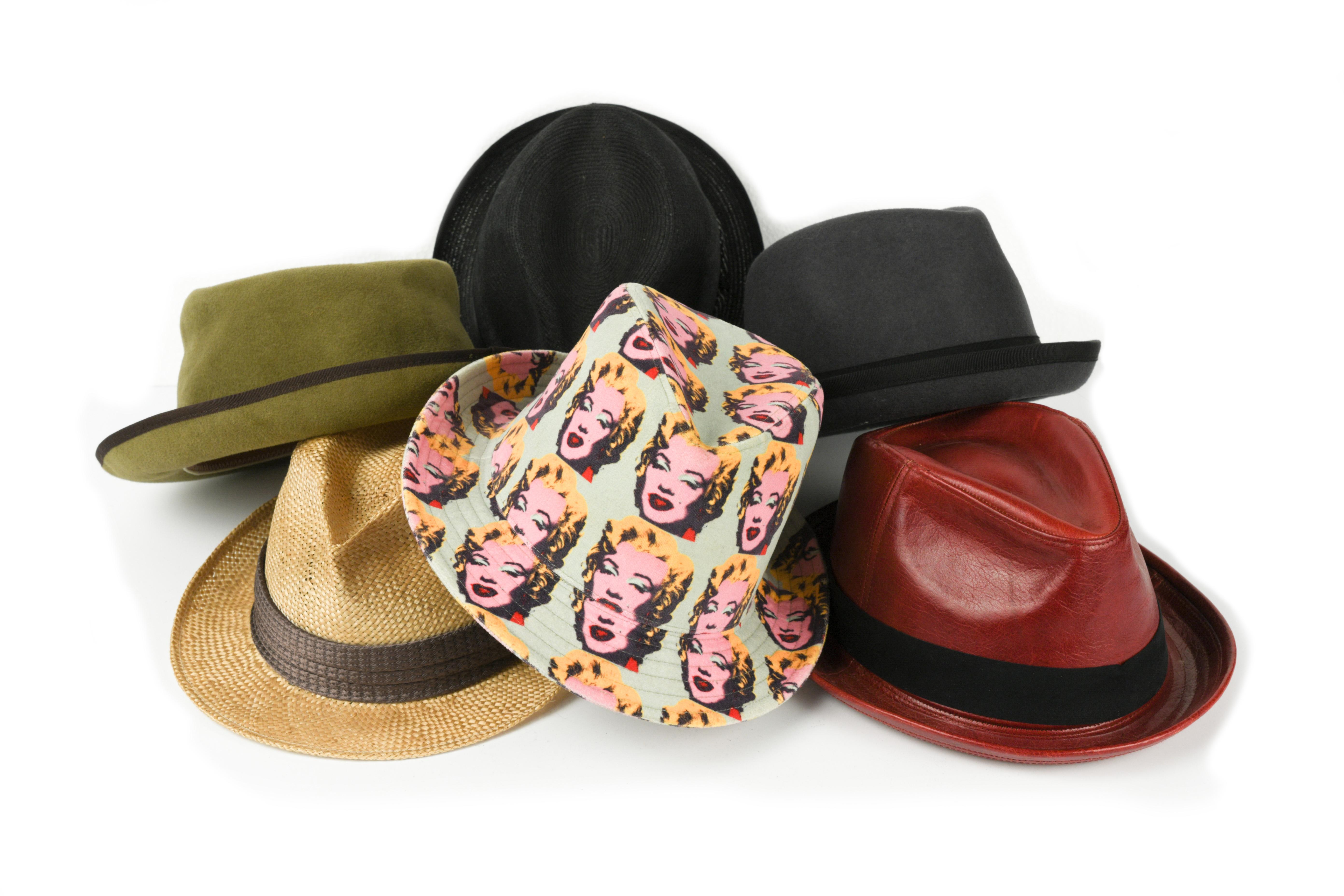 A collection of eleven mostly trilby type hats, many by CA4LA including an Andy Warhol Marilyn print - Image 3 of 3