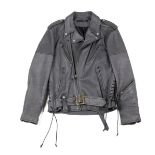 A Roen grey leather jacket, and six other leather jackets to include; A Bathing Ape (BAPE) black