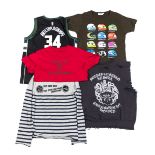 A large collection of T-shirts, sweatshirts and tops, to include; Comme de Garcons, Dsquared,