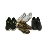 A Bathing Ape (BAPE) a pair of Asics camouflage trainers, size 8.5, together with three pairs of