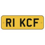 R1 KCF, a cherished number plate on retention expires 17.07.2026