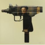 Magnus Gjoen (British Contemporary) Machine Gun Renaissance Boy signed, dated 2011 and numbered 11/