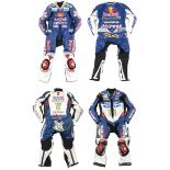 Alpinestars and Dainese, two sets of fully logoed racing leathers, Ducati and Suzuki both marked '