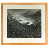Paul Rumsey (British, b. 1956) Ocean charcoal 55 x 64cm (21 x 25in) Exhibited: Essex, Chappel
