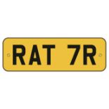 RAT 7R, a cherished number plate on retention expires 17.11.2025