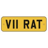 V11 RAT, a cherished number plate on retention, expires 23.03.2025