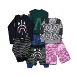 A Bathing Ape (BAPE) a collection of clothing, to include; jumpers, sweatshirts, shorts, jogging