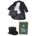 Oliver Brown, Keith's morning suit and Patey top hat, complete with shirt, tie, stock and Ede and