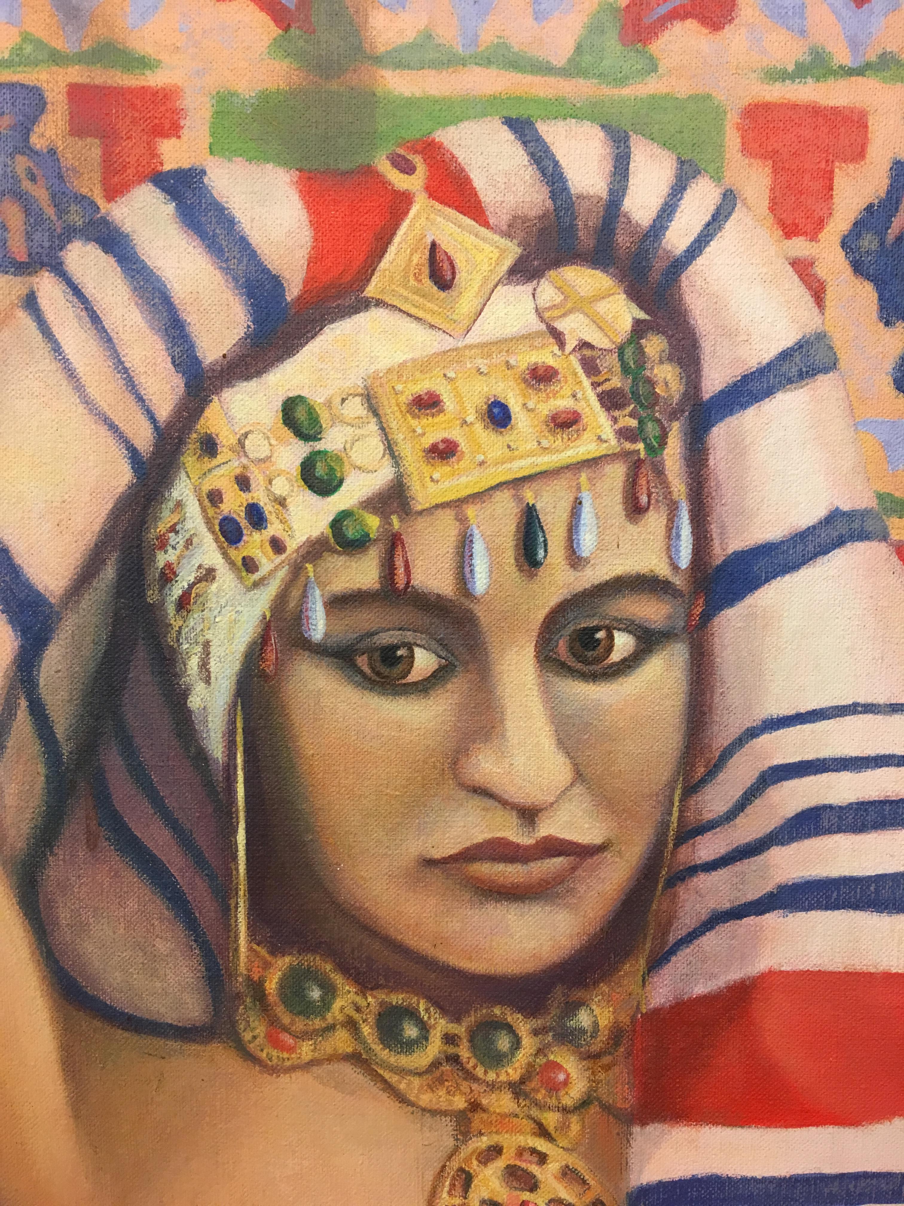 Paul Lilley (British Contemporary) Portrait of an Egyptian woman signed "Paul Lilley '84" lower - Image 2 of 9