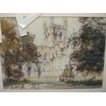 John Carter, a pair of watercolours of Cathedral Scenes, signed and dated 81