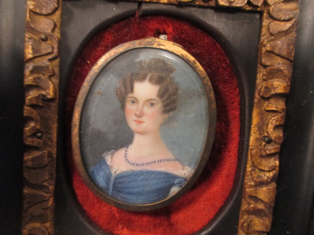 Various continental 19th century and later portrait miniatures - Image 4 of 4