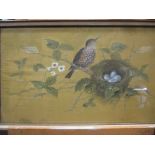 Alice Moore (British, 19th Century), Songbirds, signed on the reverse "Alice Moore 1892", oil on