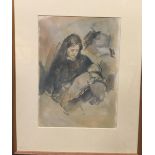 Deirdre Daines (British, b. 1950), Mother and child, watercolour, 37 x 26.5 cm. Provenance: Thomas