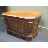 A 19th century mahogany and marquetry inlaid wine cooler