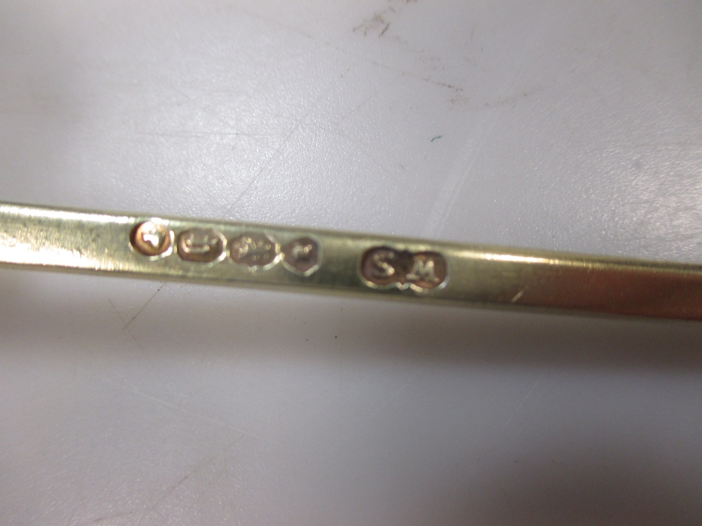 A set of six silver gilt slip top/ rattail spons (2) - Image 2 of 2