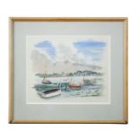Joan Warburton (1920-1996) 'The River Deben', signed and dated with initials 'J W / 48' (lower