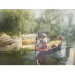 Leonard Pearman (British, 1912-2003), 'River Travellers', oil on canvas