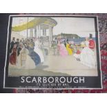 A railway poster, 'Scarborough in Grandmother's Day' by Doris Zinkel