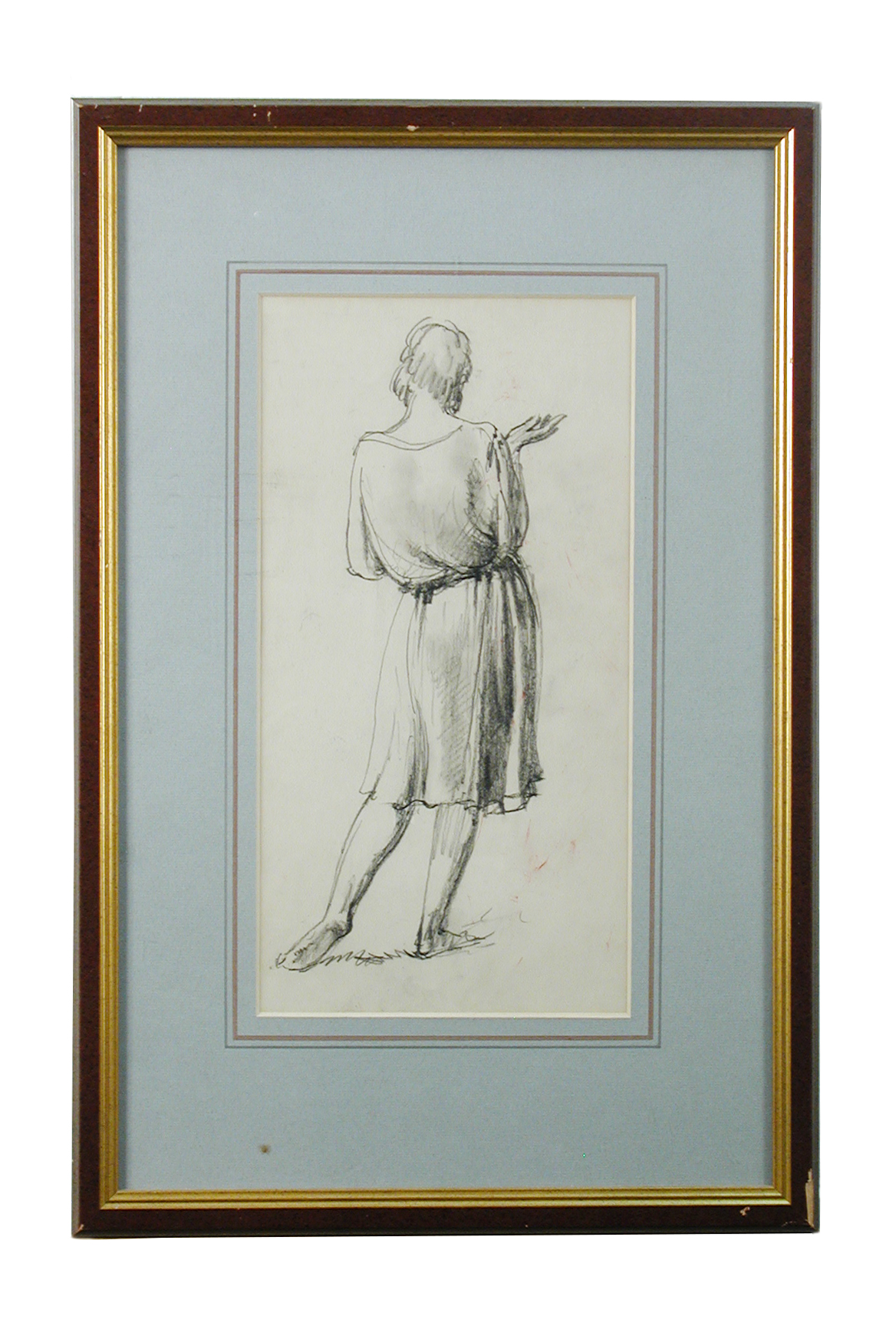 William Dring, RA (British, 1904-1990) 'Two pencil studies of standing females', one signed and