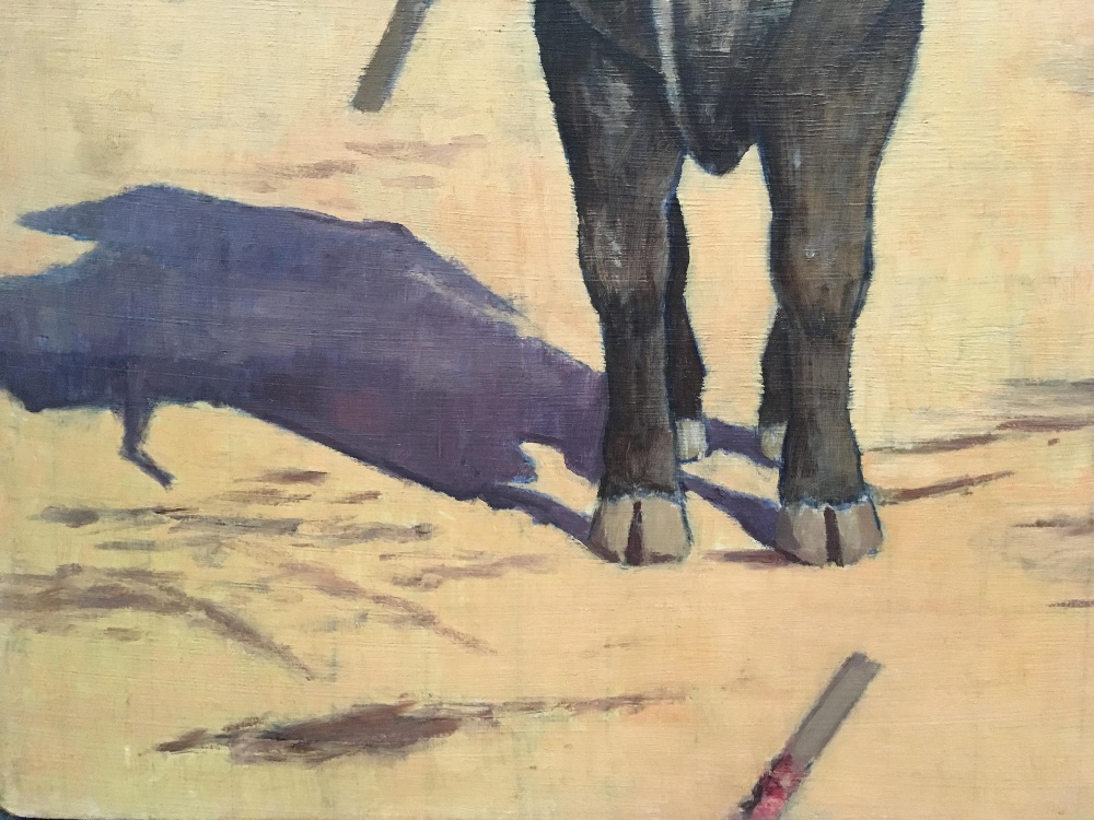 Clifford Hall RBA, ROI (1904-1973), Wounded Bull and Bull Tossing a Matador, circa 1955/56, oil on - Image 4 of 8