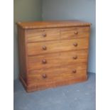 A 19th century mahogany chest of drawers 100 x 112 x 53cm
