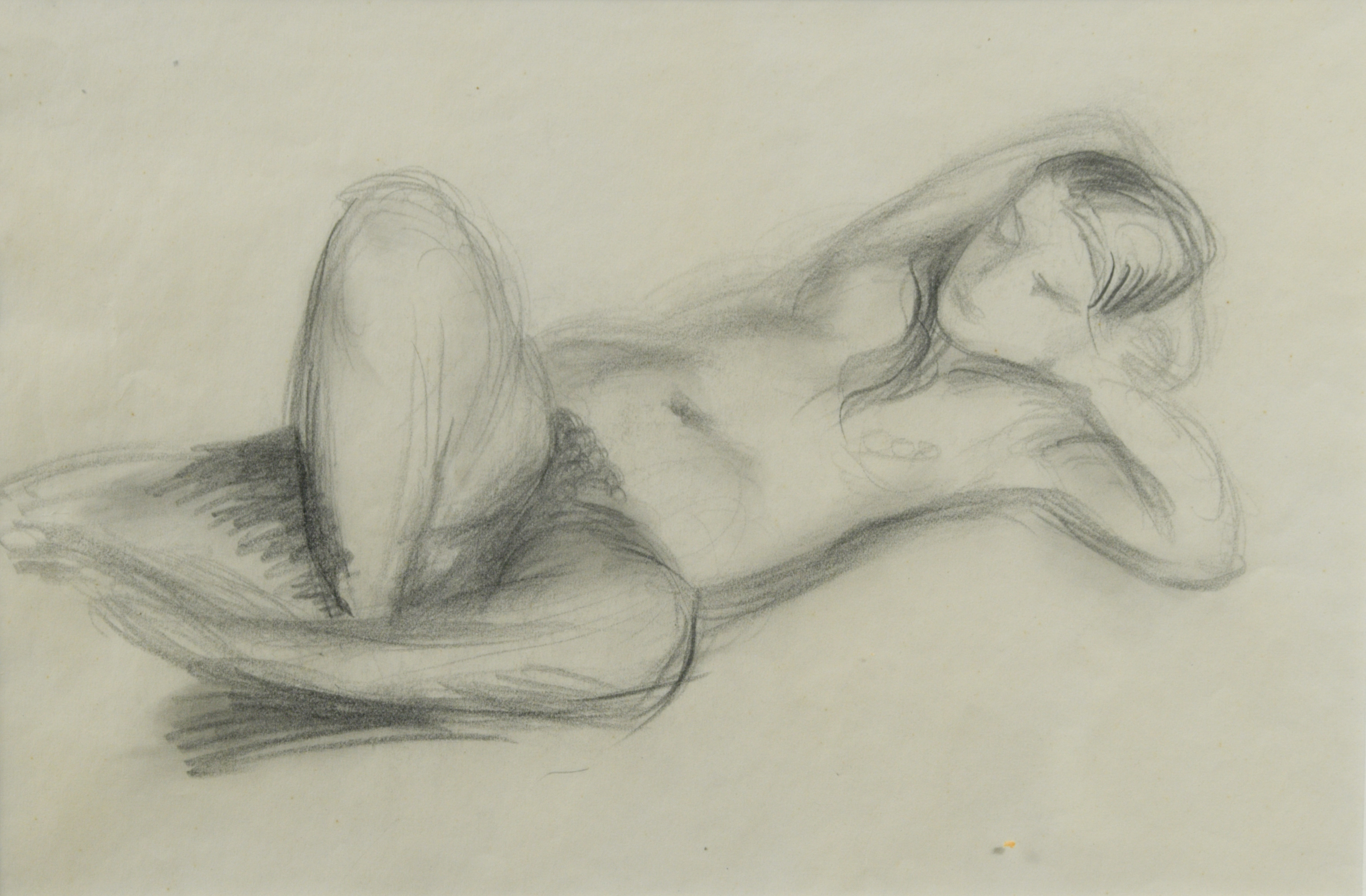 Henryk Gotlib (Polish/British, 1890-1966) 'Female Nude', pencil sketch', 16 x 24cm