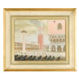 § John Spencer Churchill (1909-1992), St Marks Square, Venice, signed l.r. & dated 1975, oil on