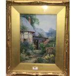 Theresa Sylvester Stannard (1898-1947), An Old World Cottage Garden, watercolour, signed in full