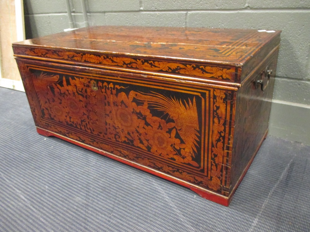 A Sumatran blanket chest a/f 39 x 86 x 44cm