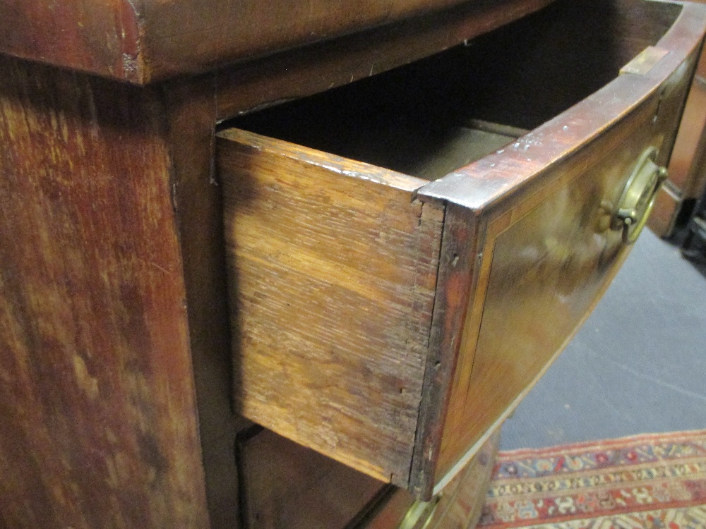 A Regency mahogany bowfront chest of drawers, 117cm high, 103cm wide - Image 2 of 2