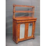 A Victorian burr walnut chiffonier 139 x 93 x 36cm