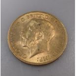 A 1915 gold half sovereign