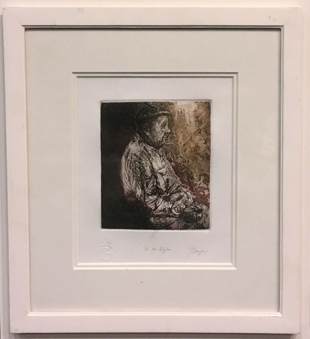 Jose Francisco Borges (Brazilian, b. 1935), Sr de Regla, etching, numbered 30/30, signed lower