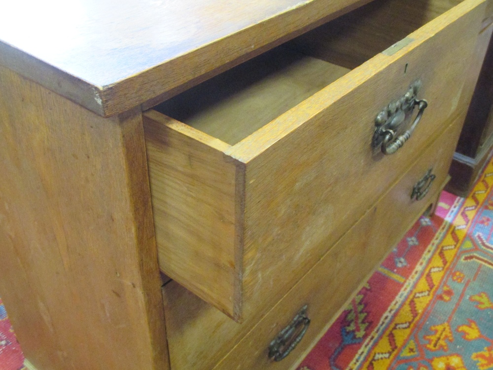 An Art Nouveau ash chest of drawers 122cm wide - Image 2 of 2