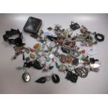 A large collection of silver and costume jewellery