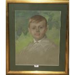 Modern British School, 20th Century, Portrait of a boy, pastel, indistinctly signed lower right,