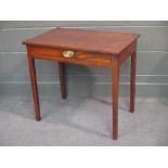 A Georgian mahogany side table with single drawer 69 x 86 x 47cm