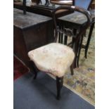A pair of Victorian rosewood balloon back dining chairs (2)