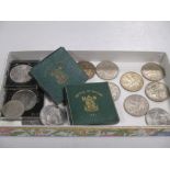 Seven 1935 rocking horse crowns, two 1951 crowns and other coinage (qty)