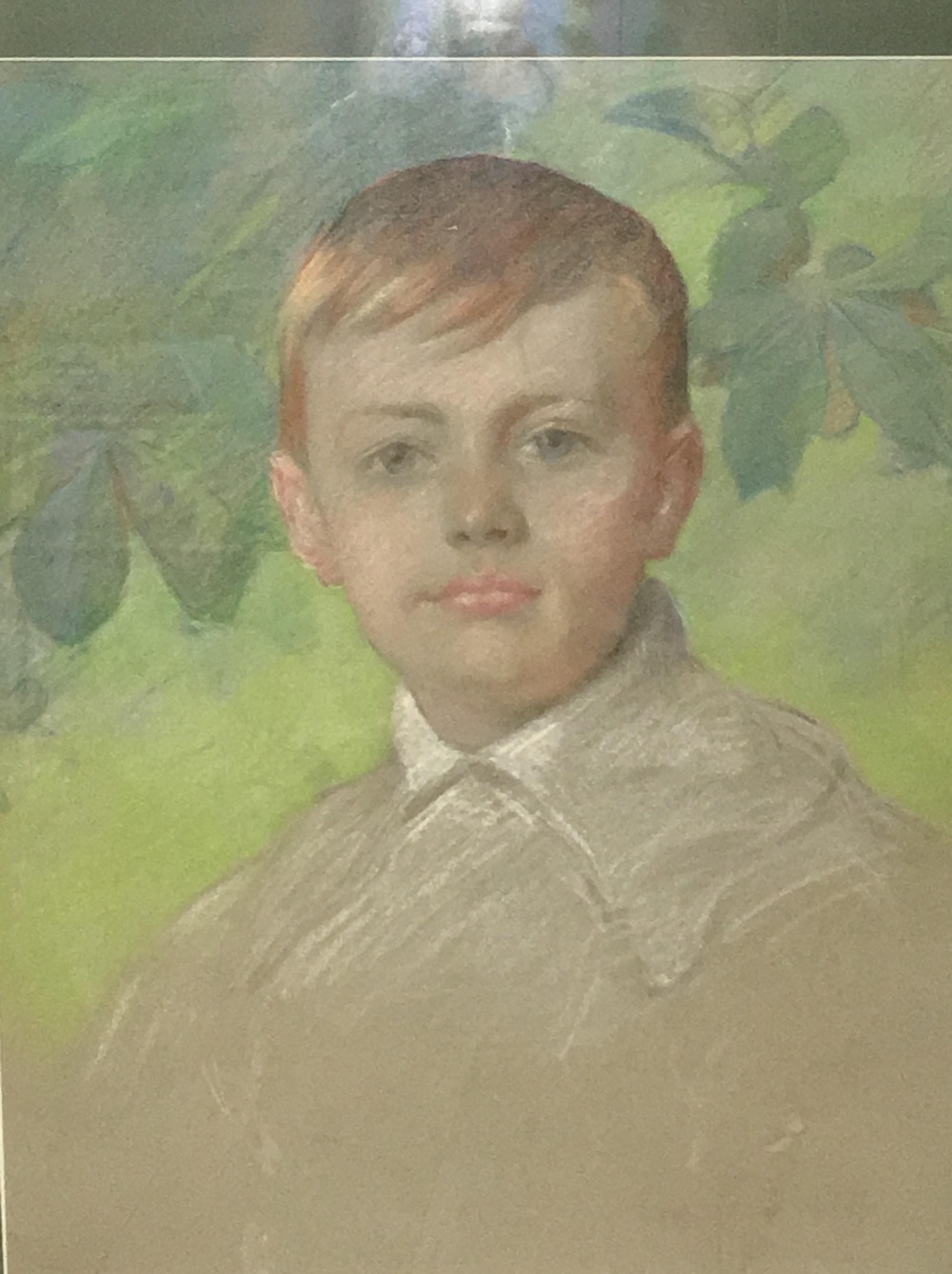 Modern British School, 20th Century, Portrait of a boy, pastel, indistinctly signed lower right, - Image 2 of 3