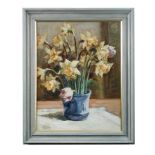 John Gilroy (British, 20th Century), Still life of daffodils, signed lower left "J Gilroy", oil on