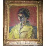 § Maurice Blond (French/Russian, 1899-1974), Portrait of a woman, signed, oil on board, remnants